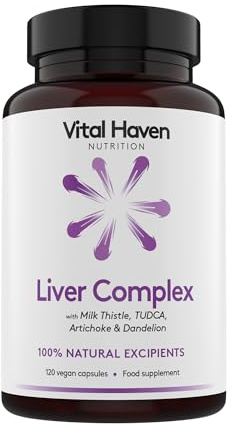 Vital Haven Liver Protector - Milk Thirsle, TUDCA, Dandelion Roots, Artichoke - UK Made