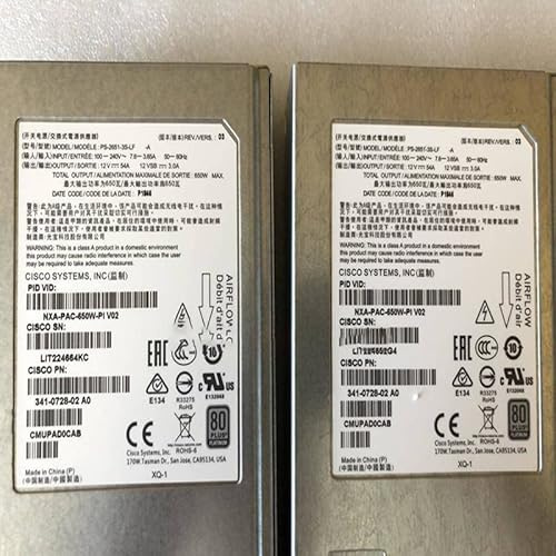 MIDTY Fuente de alimentación NXA-PAC-650W-PI para N9K-C93180YC-EX 650W