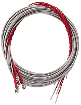 Toyvian 5stücke Teiliges Metall Bass Saiten Saiten Bass Langlebige Stabile Vibration Silberne Ersatzsaiten Mit Roten Markierung Hochwertige Parts Kompatibel Für Replacement String