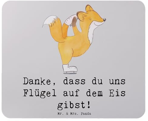Mr. & Mrs. Panda Mauspad Eiskunstlauf Trainerin Danke - Geschenk, Zauber, Hingabe, Arbeitszimmer, Mauspad Büro, Büroausstattung, handgefertigte