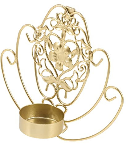 Gadpiparty Wandkerzenhalter Wandmontierter Kerzenständer Mit Kunstvollem Design Goldfarbener Stabkerzenhalter Für Wohnzimmer Schlafzimmer Party-dekoration Robuste Wandkerzenleuchter Atmosphär