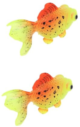BESPORTBLE 2stücke Glühende Goldfisch Deko Für Aquarien Künstliche Fisch Ornamente Zur Dekorativen Gestaltung Von Becken Schadstofffrei Und Langlebig Für Aquarienliebhaber