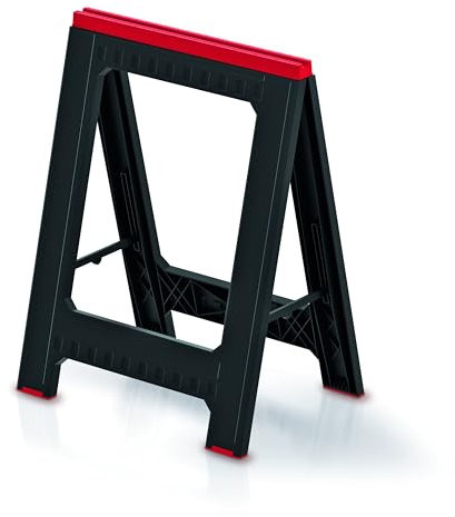 Heavy-Duty Folding Sawhorse Trestle Twin Pack - 350kg Capacity Each, Portable Workbench Stand for DIY & Construction