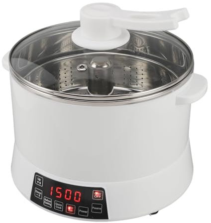Cuociriso, Rimozione dello Zucchero, Cottura a Vapore Elettrica per Alimenti, Cottura Rapida, Macchina per Riso Antiaderente per Cuocere a Vapore la Zuppa di Riso (Spina europea