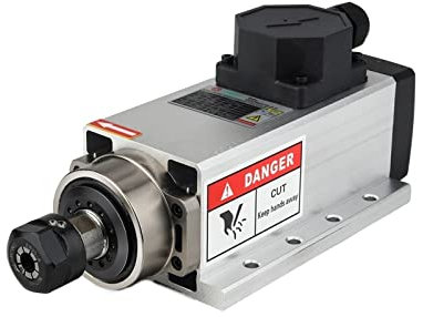 Kit de moteur de broche CNC, 2200W/2.2kw carré 2.2kw moteur de broche refroidi par air 2.2kw ER20 moteur de broche CNC for fraiseuse CNC pour fraiseuse CNC(2,220)
