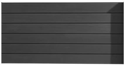 HORI Sichtschutzzaun Schmal & Schräg Element - WPC Gartenzaun - Robuster Lamellenzaun Grau - Langlebiger Sichtschutzzaun für Terrasse & Garten - Modernes Design für mehr Privatsphäre - 180 x 90 mm -