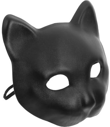 PRETYZOOM Masque Panthère Cosplay Demi-masque Confortable Avec Bande Élastique Ajustable Masque De Fête Animal Noir Pour Soirées Costumées Et Mascarades