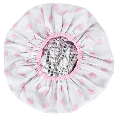 Harilla Coiffure de cheveux à vapeur Dying de poil en plusieurs épaississements pour conditionnement en profondeur Bouchage de douche en papier, Coeur Blanc