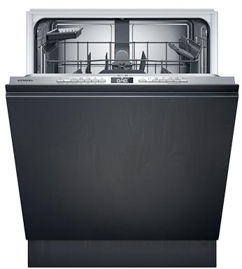 Siemens SN63EX27AE, iQ300, Smarter Geschirrspüler 60 cm Vollintegriert, Made in Germany, Besteckkorb, varioSpeed, automatische Türöffnung, hohe Hygieneleistung, Automatikprogramme, Gebürsteter Stahl