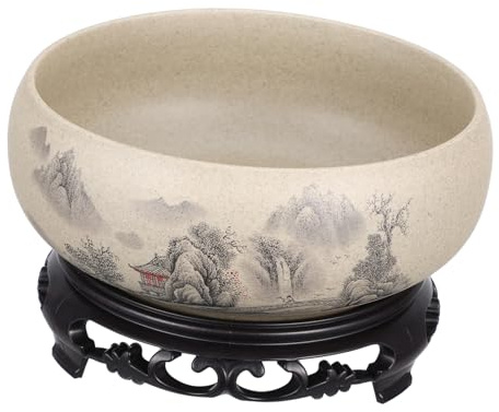 CIMAXIC in Decorativo Per Piante Bonsai Contenitore Per Idroponici Con Base in Plastica Fioriera Rotonda Per e