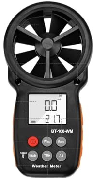 AYJYZHIAG Anémomètre numérique BT-100-WM for mesurer la Vitesse/température du Vent, testeur de Refroidissement éolien, humidité, Altitude for Drone d'escalade, CVC CFM