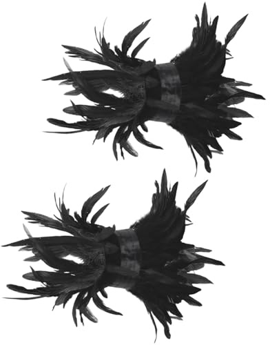 ZYHARUKO Punk Styles Fuzzy Feathered Anklets Adjustable Foot Jewelry for Cosplay Event Stage Shows and Halloween Celebration Cosplay Party Foot Accessories Fuzzy