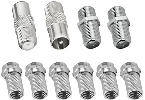 10 Pcs F Plug Connectors Waterproof Micro Screw,tv aerial connector | satellite cable connectors,coaxial cable connector,f connector to coax adapter,f type connector,Aerial Connectors