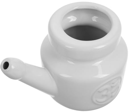 CIYODO Cerámica para Irrigación Nasal Limpiador de Senos Paranasales para Adultos Uso Doméstico y Yoga Potente Eliminador de Mucosidad Diseño Elegante y Duradero Limpieza Profunda y
