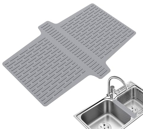 Tappetino per lavello da cucina – Sella per lavello da cucina – Pad nessun odore per vetreria, piatti, bancone di essiccazione armadietto, bagno drenante