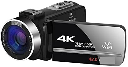 Macchina fotografica digitale, 2 PCS Videocamera digitale Videocamera 4K Stream for registratore Vlog Time-Lapse 48MP Fotografia Webcam Camera(128G SD Card,Blauw)