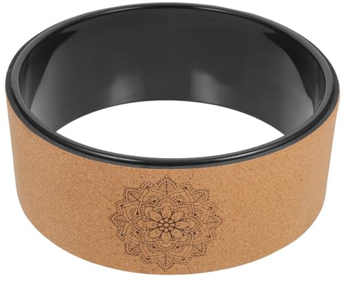 OATIPHO Rueda de Yoga para Entrenamiento de Yoga Estiramiento Equilibrio de Corcho Natural Antideslizante Adecuado para Mujeres en Pilates