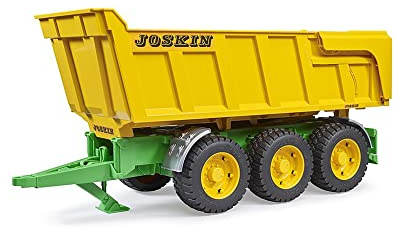 bruder 02212 - Joskin Wannenkippanhänger | Kippanhänger, Transportanhänger, Muldenkipper, Traktor Zubehör, für Landwirtschaft, Bauernhof