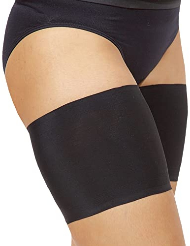 Bandelettes Original Lårband mot Skav – Patenterad Elastisk Design – Bekväma, Halkfria och Skonsamma mot Huden – Unisex, Storlek D (X-Large, 68–72 cm), Svart