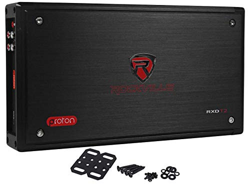 Rockville RXD-T2 2400W 2-Channel 2-Ohm Micro Car Amplifier, Dyno-Certified, MOSFET, Adjustable Crossover, Class-D, Perfect for Car Audio and Subs