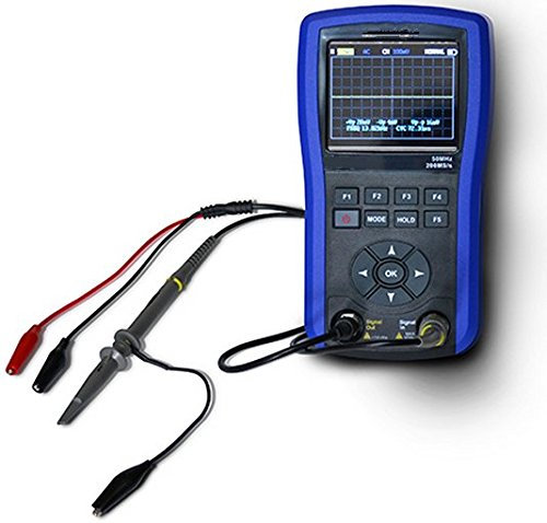 GOWE color Handheld Digital osciloscopio de almacenamiento (DSO) 50mhz 10 Hz ~ 156khz