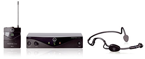 AKG PW45 Sport Set Band M, SR45 Empfänger, 35 mm-Klinkenausgang | Frequenzbereich: 826 - 831 MHz (Duplex-Lücke), Gleichzeitige Verwendung von bis zu 6 Kanälen, PT45 Taschensender, Hotels