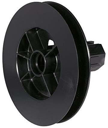 jarolift Gurtscheibe 140 mm mit Walzenkapsel SW40 kurz, Rollladen-Zubehör für Rollladengurte, außenliegender Achsstift, aus Hart-Kunststoff