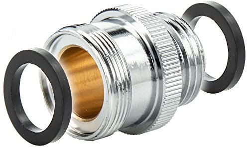 tecuro Mischdüse - Armaturen Adapter M24 x1 AG auf 1/2 Zoll Außengewinde für Schlauchanschluss, Messing verchromt