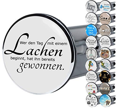 Sanilo Waschbeckenstöpsel, viele schöne Stöpsel für das Waschbecken zur Auswahl, universal mit Sprüchen (Lachen)
