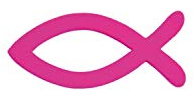 Oblique Unique® 18 Holz Fische Streuartikel für Taufe Kommunion Konfirmation Streudeko Tischdeko Verzierung - Pink