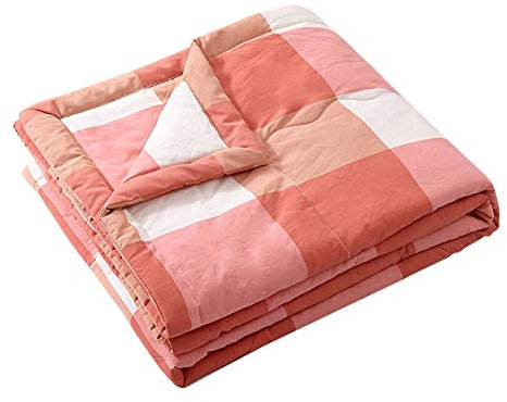 DEZYPZAM Sommer Kühler Steppdecke Dünne Bettdecke Leicht Und Druckfrei Waschbar Weich Und Hautfreundlich Bequeme Atmungsaktive Bettdecke. (Rosa,150x200cm)