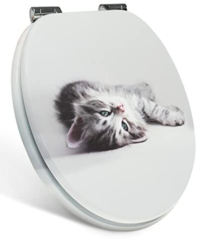 Xonic Design WC-Sitz - Premium Klo-Deckel - Toilettensitz mit Absenkautomatik - hochwertige Klobrille mit Motiv - MDF118