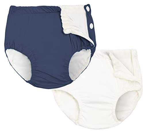 Joyo roy 2 Pcs Reusable Swim Diapers Snaps Unisex Baby Swim Diaper Size 3 Waterproof Toddler Swimming Diaper 3T Medium Soft Washable Baby Boy and Girl Waterproof Diapers for Swimming Lesson