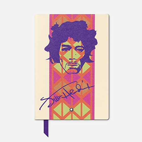 Montblanc Hommage to Great Characters Jimi Hendrix Notizbuch aus Leder in der Farbe Bunt 96 Blatt/192 Seiten, Maße: 21cm x 15cm x 1,8cm, 129469