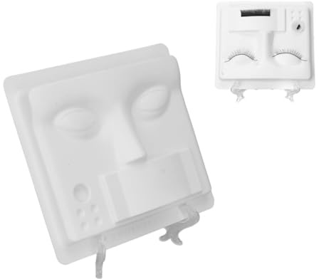Cabezal de práctica para trasplante de pestañas, kit de extensión de pestañas bandeja de práctica de extensión de pestañas 5 soporte para extensiones de pestañas