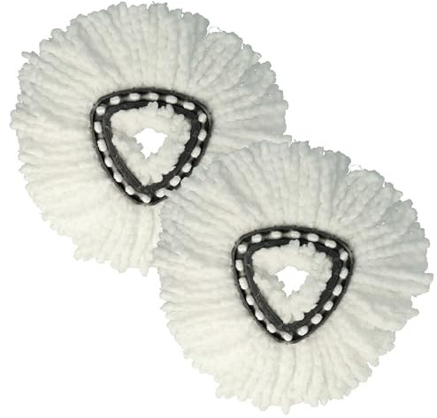 vhbw 2X Wischbezug kompatibel mit Vileda EasyWring & Clean, EasyWring & Clean Turbo Wischmopp - Ersatzkopf, Mikrofaser Weiß