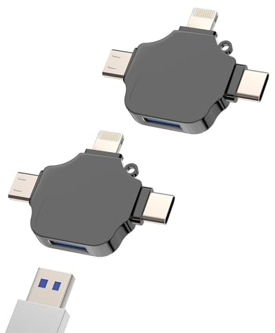 Adaptador OTG USB hembra a tipo C Lightning Micro macho convertidor (paquete de 2) Thunderbolt accesorio para iPhone 14 13Pro Max iPad Samsung cámara lector de tarjetas mouse teclado midi unidad flash