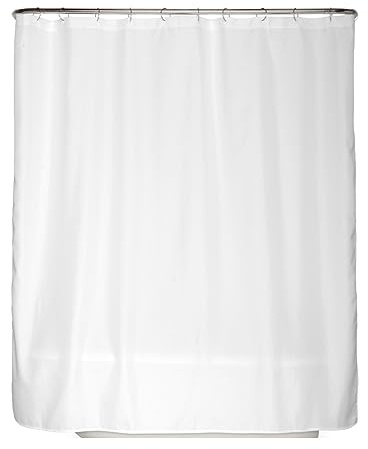 arteneur Anti-Schimmel Duschvorhang 150x200 cm Weiss | Textil recycelt, OEKO-TEX 100, 40°C Maschinenwäsche, blickdicht, wasserdicht, beschwerter Saum, mit 10 recycelten Ringen