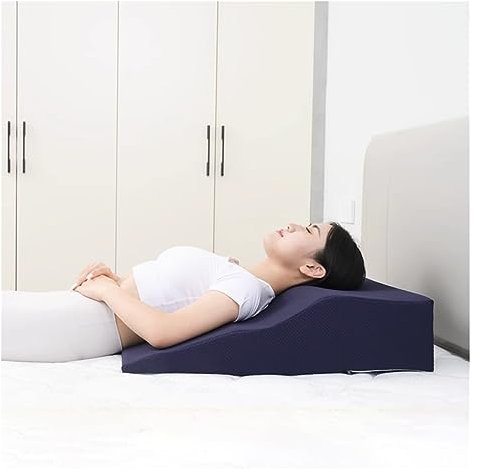 Keilkissen Bett Lesekissen Bettkeilkissen zum Schlafen/ saurer Reflux/ nach Schulteroperationen/ GERD/ Schnarchen, Erhöhtes Dreieckskissen für ältere Menschen/Erwachsene/Schwangere, Kopfstützenkissen