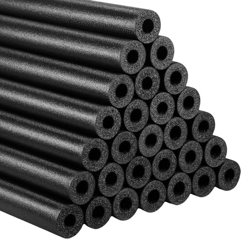 Sratte 30 Pcs Pool Noodles Bulk Jumbo DIY Decorations Heavy Duty Large Foam Swim Water Foam Hollow Noodles for Swimming Floating Craft Projects(Black,39 Inch, 2.36 Inch)
