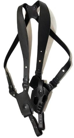 SIULAS Unterarm Schulter Holster Sling - verstellbare vertikale Pistole Holster - mittelalterliche Vintage verdeckte Pistole Holster mit Leder Pistole für Cosplay Kostüm,Schwarz,Life Size