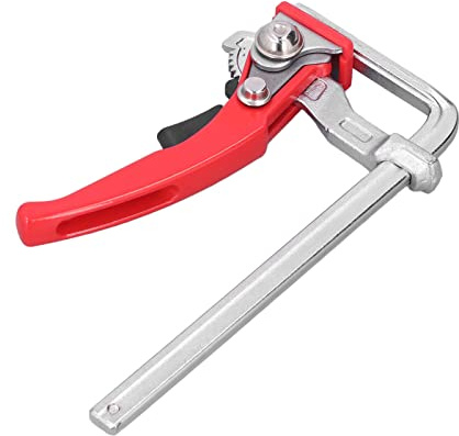 Ratcheting Table Clamp Aluminium Alloy Guide Rail Fixture Fixing Tool for Woodworking Easy to Carry 21cm Overall Period Together with a Top Cloth Desk Clamp Mainly is Product of Ex