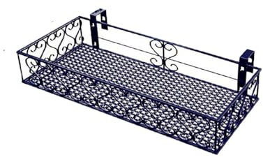 DODOBD Support Fleurs Rond Crochet Support Jardiniere Balcon Support Pot Métal Clôture Pot Plante Garde Corps Suspendu Clôture Convient pour Balcon Jardin Clôture Intérieur Et Extérieur