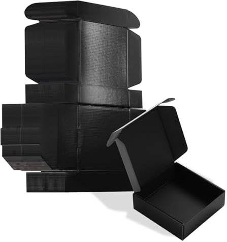 ZBEIVAN Versandkartons aus Wellpappe, Versandkartons, Versandkartons, Versandkartons, Versandkartons, Versandkartons, Versandkartons, Versandkartons, für kleine Unternehmen, Versandgeschenke, Schwarz,