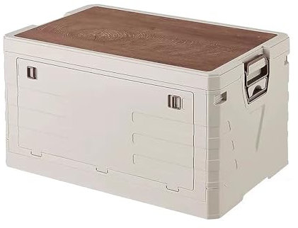 Auto Kofferraum Aufbewahrungsbox für Subaru GK GP/GJ GE/GH/GR/GV GD/GG GC Sedan 1993-2023 Multifunktionale Faltbarer lagercontainer Klappbox Transportbox Mit Deckel,Beige-75L