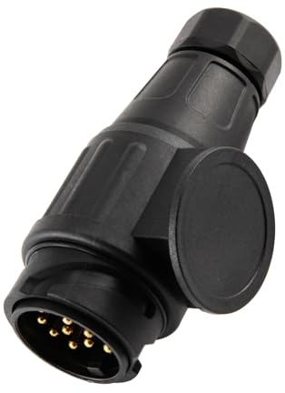 Woola Prise de Remorque 13 Broches,12V Male Adaptateur de Remorque pour Caravanes et Remorques de Transport