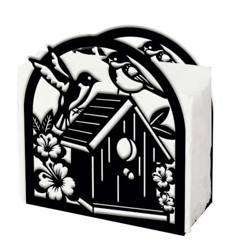 SUPERDANT Porte Serviette de Table D'Oiseaux pour Tables Nichoir en Fer Porte Serviette Papier Sur Pied pour Cuisine Table à Manger Comptoir Supports Métalliques Distributeur Serviette Papier Table