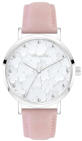 Tamaris Damenuhr - Armbanduhr für Damen analog 38mm, mit Meshband oder Lederband und Blumenmotiv, 3 ATM Wasserdicht