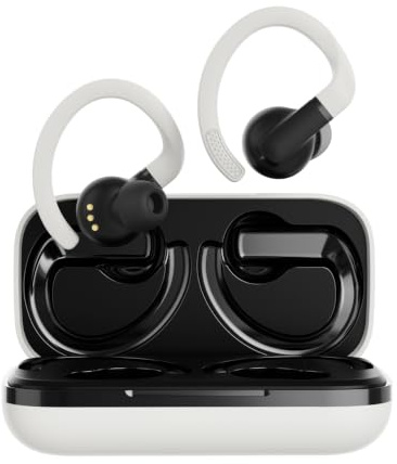 CANYON OnRun 11 Auricolari sportivi True Wireless Stereo (TWS), auricolari chiamate, musica, sport, Everyday Bluetooth, grigio, bianco