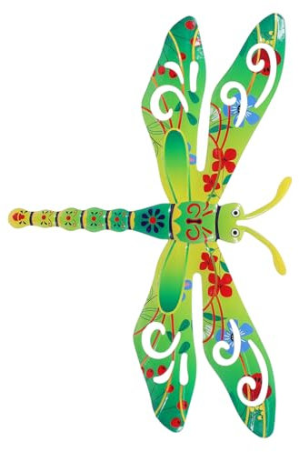 Happyyami Dragonfly Iron Wall Decor Metal Garden Outdoor Wall Art Large Decorative Statue for Backyard Fence and Yard Hanging Decoration